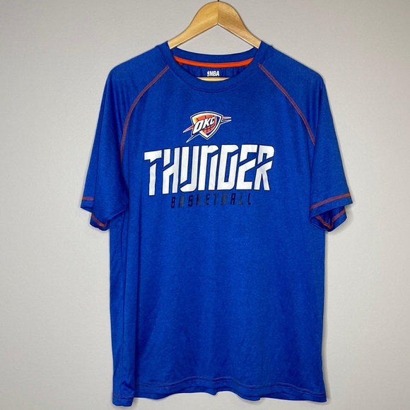 NBA Blue Oklahoma City‎ Thunder Hoops DRIFIT T-Shirt - Picture 1 of 3